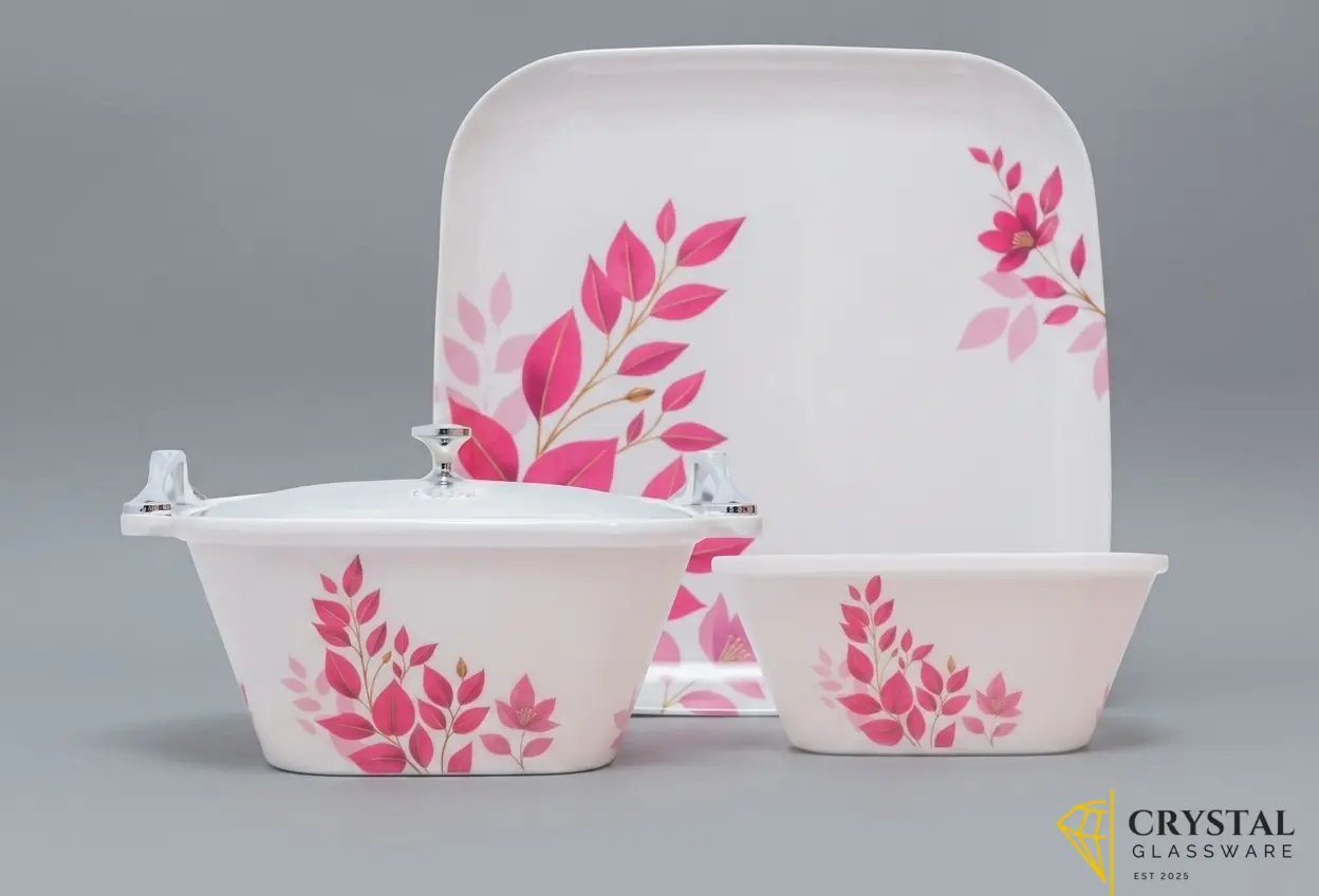 Graceware Sirena Neue Crystal Coated 88 Pcs Dinner Set  
